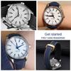 Blue nylon leather strap For Omega New Seamaster 300 Super Master AT150 Fabric Leather AQUA TERRA men's strap 19mm 20mm