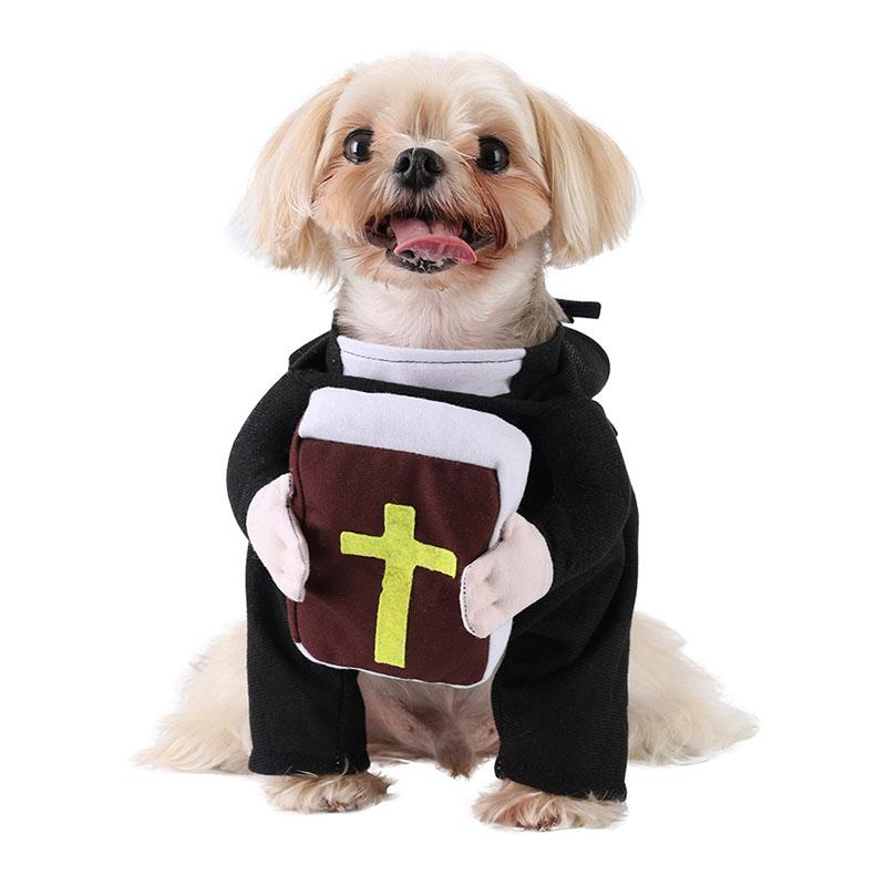 Funny Halloween Cat Cosplay Costumes Dress Up Party Jesus Nun Cats Clothing For Small And Medium Dogs Cats Puppy Pet Accessories