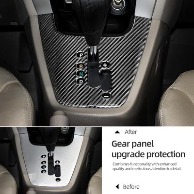 Fibre de Carbone Véritable Pour Hyundai Tucson 2006-2014 Intérieur de Voiture Console Centrale Levier de Vitesse Garniture Autocollant Couvercle Accessoires Tuning