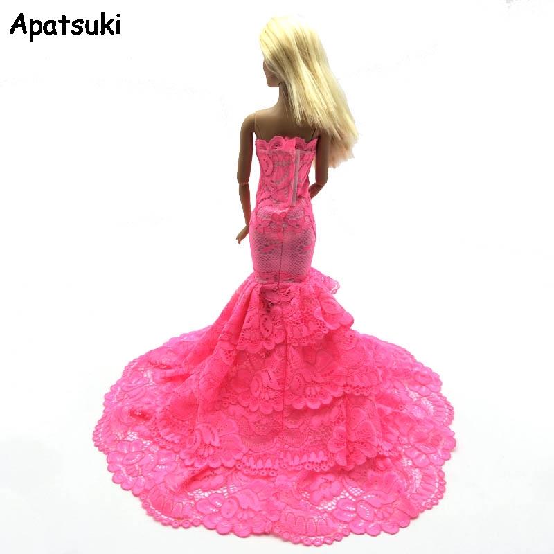 Mermaid Dress For Barbie Doll Clothes Formal Fishtail Wedding Dress Party Gown For Barbie Doll Clothes Handmade Dresses Toy