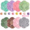 Nagelkunst Schmuck 7 Gitter Pflaumenblüte Nagelkunst Perle ABS Halbseitige Perle Flachboden Diamant Nagelkunst Dekoration