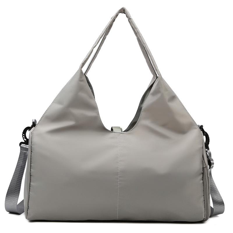 Women's Wear-Resistant Travel Sports Bag with Luggage Strap and Wet/Dry Separation
