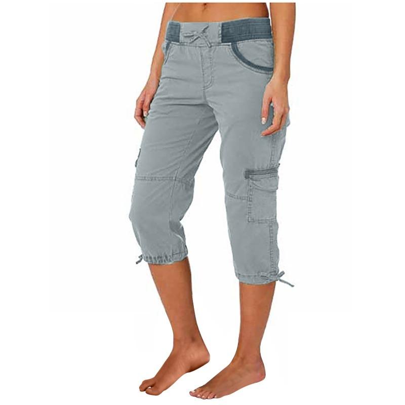 Calças e Capris Casuais Femininos DICFY com Estampa Lisa