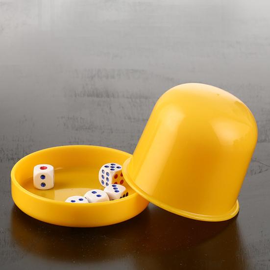 1 Set Würfelbecher mit Basis 6 Dot Dice Heavy Duty Manual Shaker