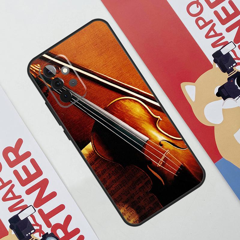 Music Violin Case For Samsung Galaxy A36 A35 A55 A06 A16 A26 A56 A53 A32 A52 A33 A13 A14 A34 A54 A17 A15