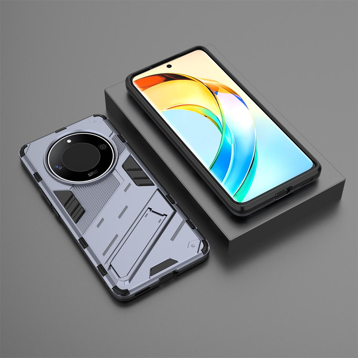 

Чехол для Honor X9B X 9B, противоударный жесткий бронированный чехол-подставка для телефона, задняя крышка For Honor X9B серый