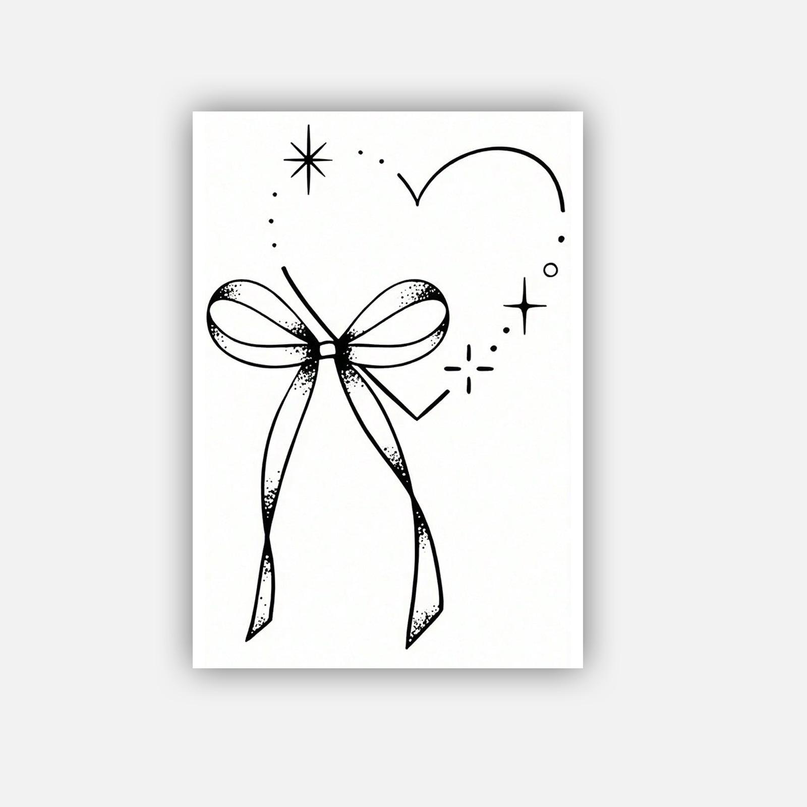 

Love Bow Tattoo Sticker Waterproof And Long-Lasting Gentle Arm Model Simulation Tattoo Sticker 7*10