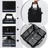 Reusable 4 Cups Drink Carrier for Delivery with Adjustable Dividers Insulated Drink Caddy Holder Bag with Multiple Pockets