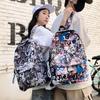 Men's Large Capacity Graffiti Backpack Women's Print Backpack Student School Bag