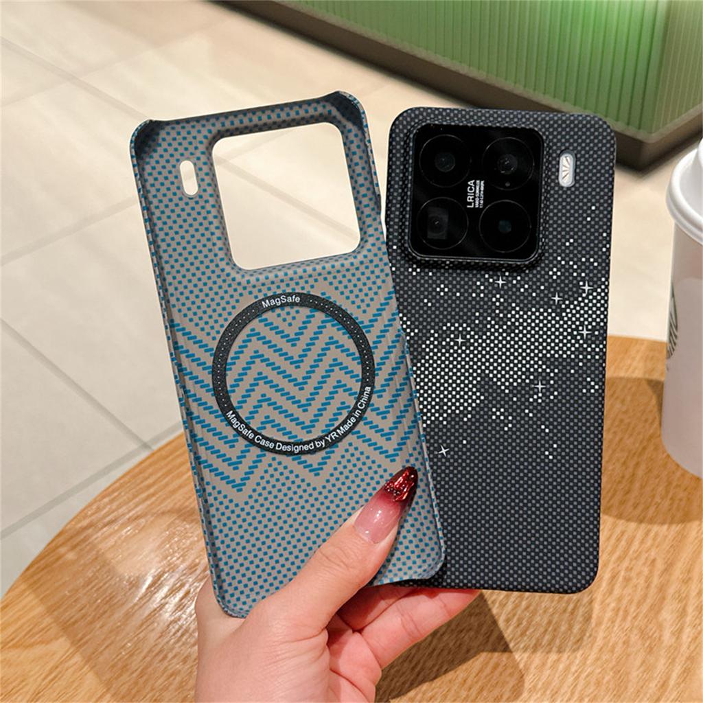 Cover Protettiva in Kevlar per Custodia Telefono Xiaomi Mi 15 Pro Ultra Nuovo Modello Fibra di Carbonio Magnetica Sottile Dissipazione del Calore Opaca