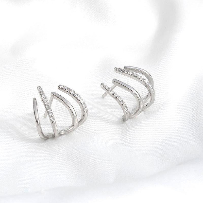 Geometric Shape Earrings Simple Lines for Women Simple Niche Design Earrings
