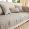Solid Color Cotton Sofa Cushion, All-season Universal Fabric, Non-slip Backrest Towel, Cotton Cushion Cover, Cover Cloth