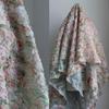 3D Rose Flower Lace Fabric for Wedding Dress and Gown Designer Fabric  DIY Home Textile Cushion Background Decor Cloth