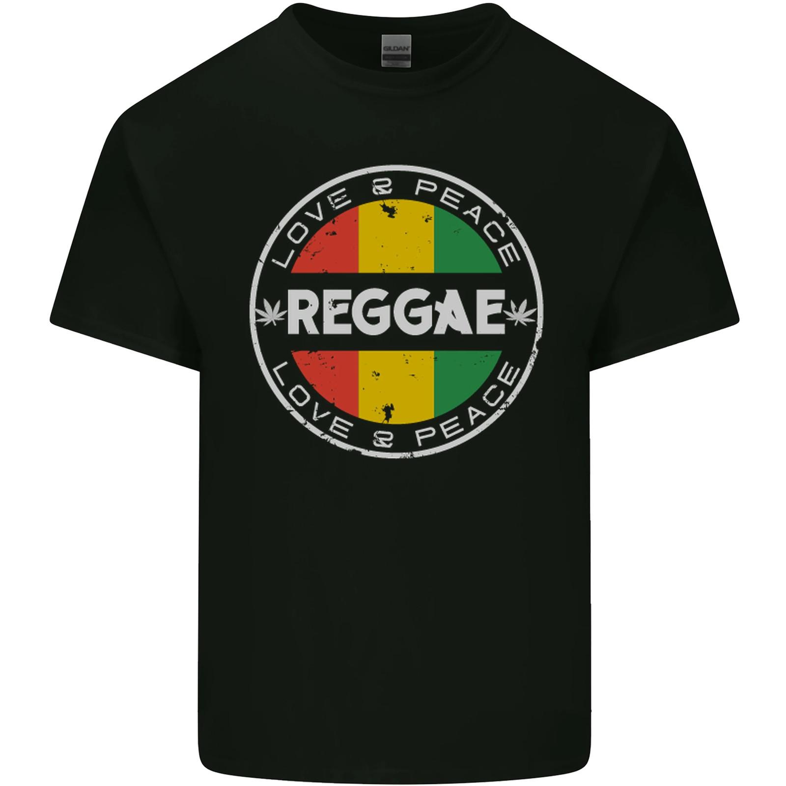 Love Peace Reggae Music Mens Cotton T-Shirt Tee Top S разноцветный