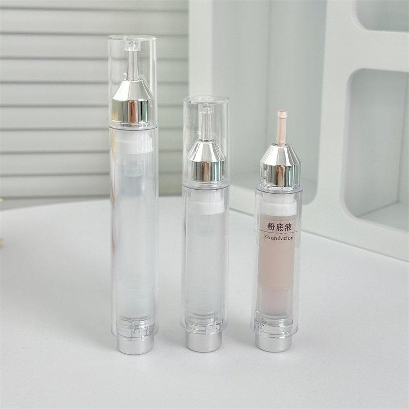 Leakproof Empty Airless Pump Bottle 1Pcs 5/10/15ml Portable Dispenser for DIY Eye Cream Serum Essential Oil Trip & Daily Use