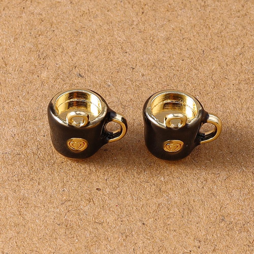 5pcs Cute Cofffee Cup Charms Cake Chocolate Doughnut Pendants for Making Earrings Necklace DIY Jewelry Accessories Supplies