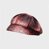 Thick Fisherman Hat Women's Autumn Winter Gradient Octagonal Hat British Vintage Warm Hat