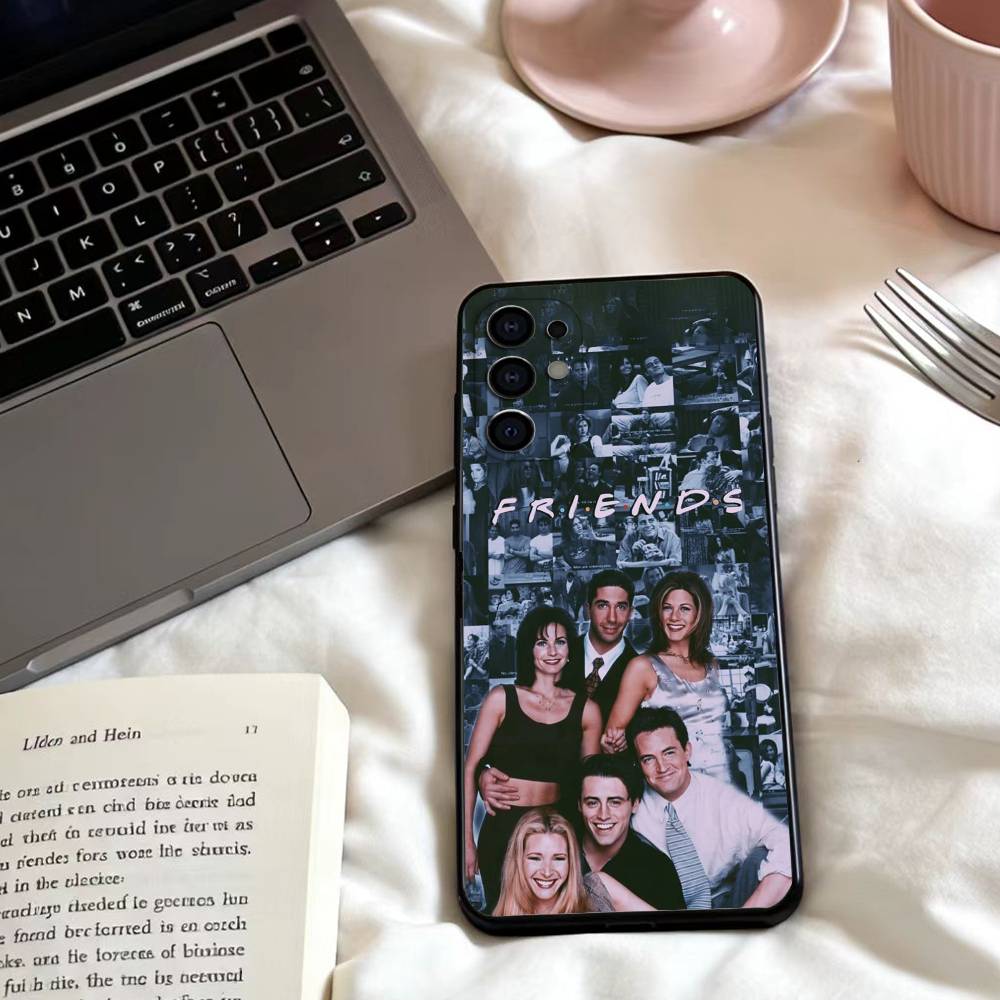 TV Friends Phone Case For Samsung S25,24,23,22,30,21,10,9,Ultra,Plus,Lite,FE,4,5 G Soft Black Case