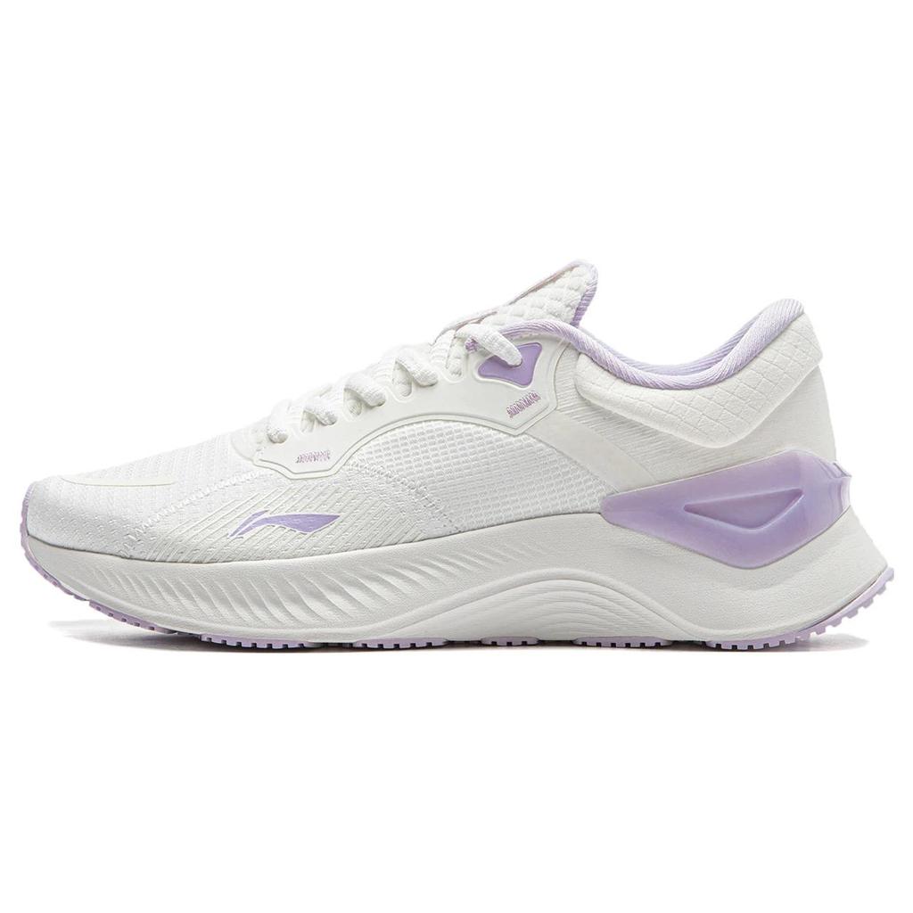 New LiNing YueYing Element Slip Resistant Low Top Running Shoes Women's White Purple ARHT060-1