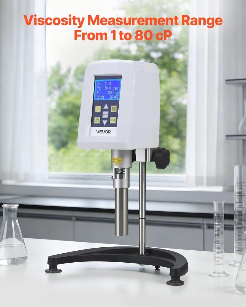 Rotary Viscometer Rotor, 1-80 cP, 0# Viscometer Spindle, Stainless Steel, with Storage Case, for NDJ-5S NDJ-8S SNB-2T and LVDV-2T Laboratory Digital
