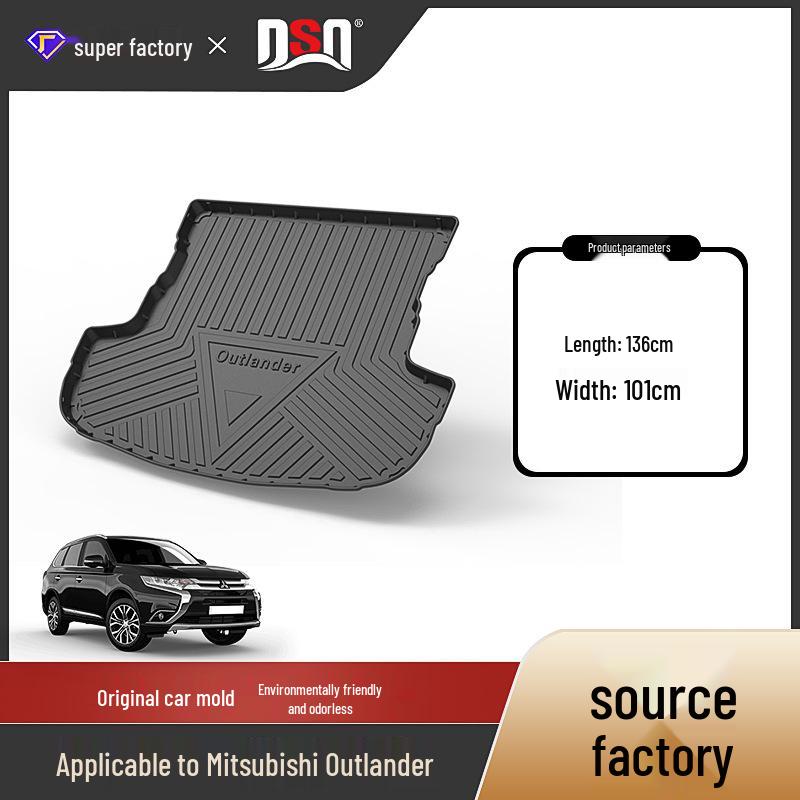 Mitsubishi Outlander 2016-2023 Trunk Mat, Waterproof & Wear-Resistant, Fits 5/7-Seat Models