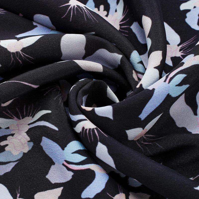 Mulberry Silk Puff Sleeve Printed Blouse