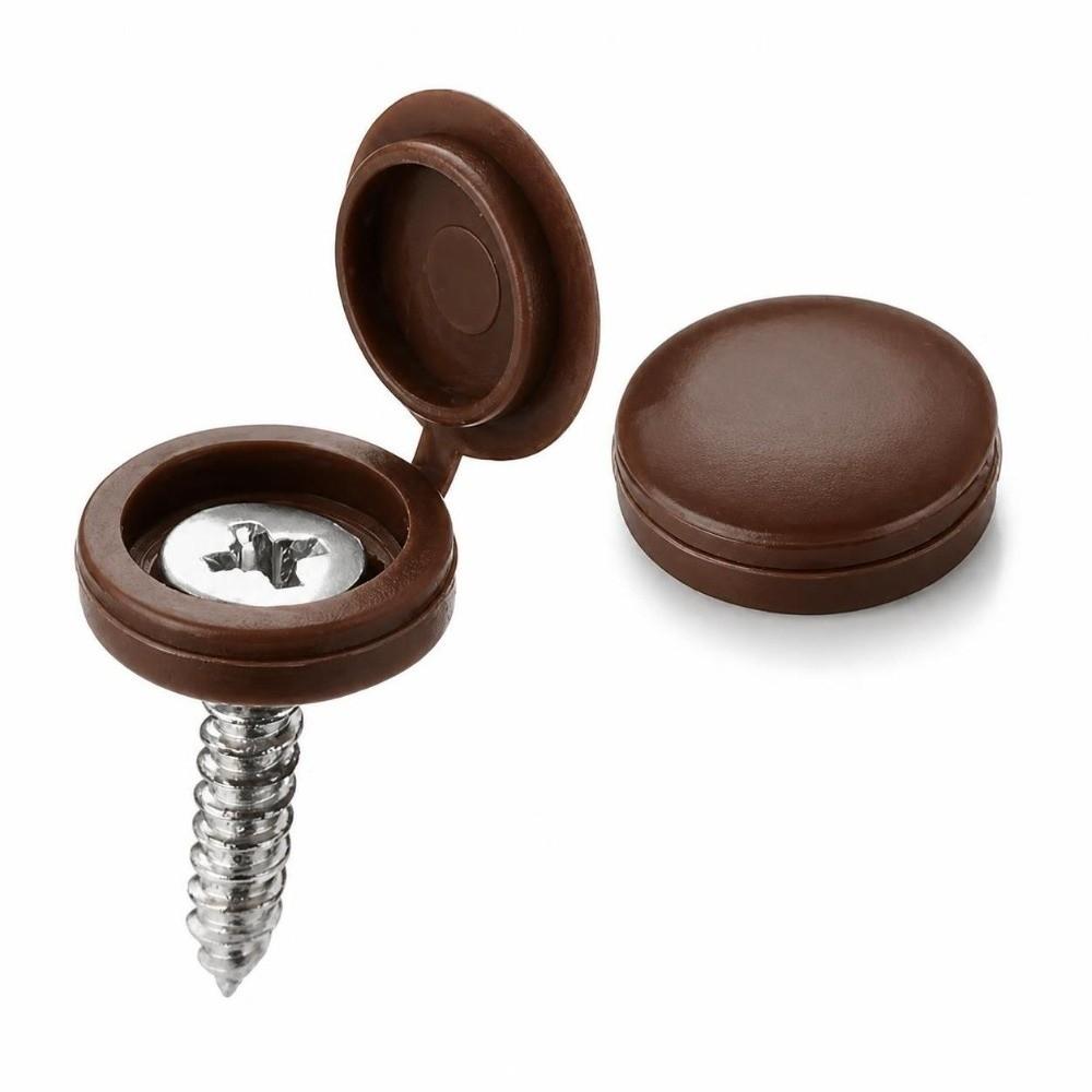200pcs M5 Size Hinged Screw Caps Hinged Flip Cover Self Tapping Screw Caps Screw Cap Covers Closet