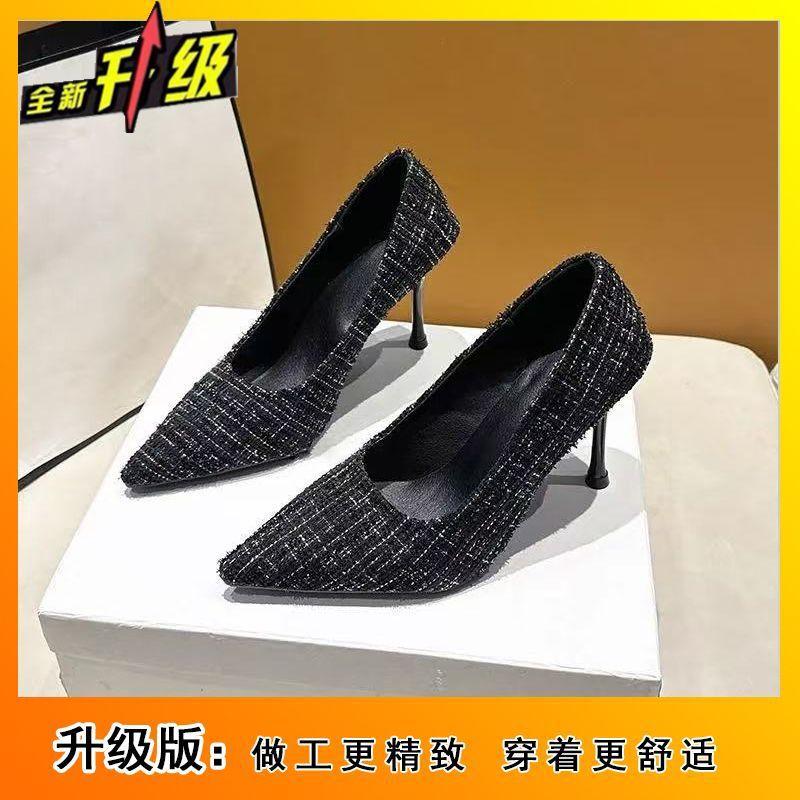 Beautiful and comfortable women's thin heel shoes, new sexy temperament, pointed thin heel shallow mouth shoes in spring and summer 2025