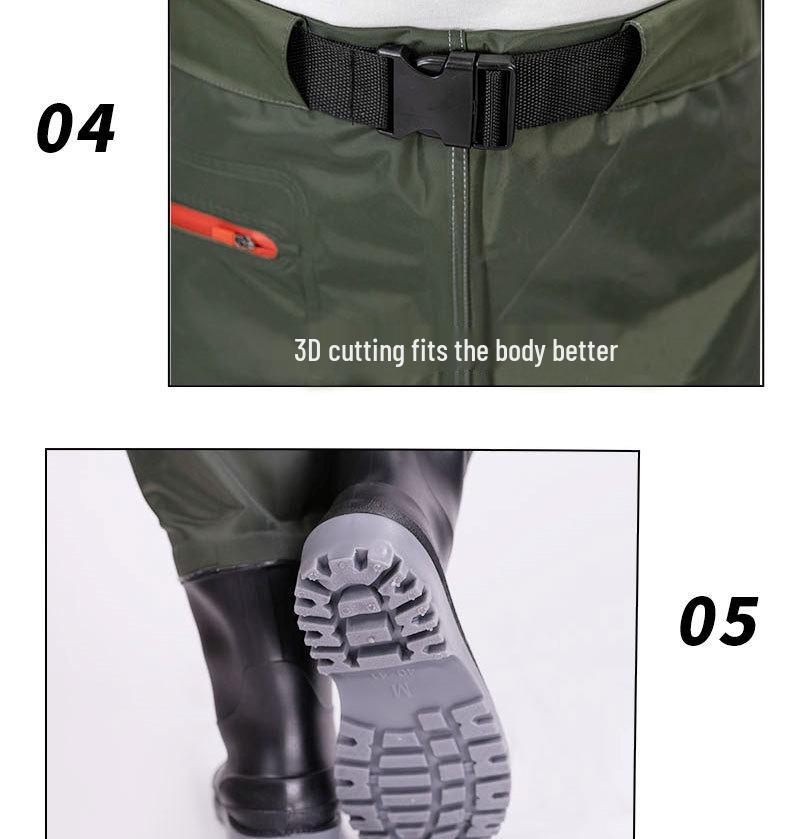 Neuer einteiliger Nylon-Wathose Anzug - Halbkörper-Fischerei-Regenhose