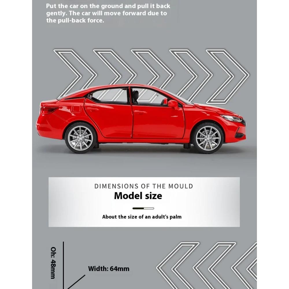 1/32 Nissan Sylphy Alloy Car Diecast Metal Model Sound & Light Children Toy Car Central Control Ornaments Birthday Gift for Boy