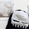 Devil Horn Face Cover Hat Knitted Balaclava Caps for Adult Teens Winter Warm Hat Adult Halloween Cosplay Costume Headwear