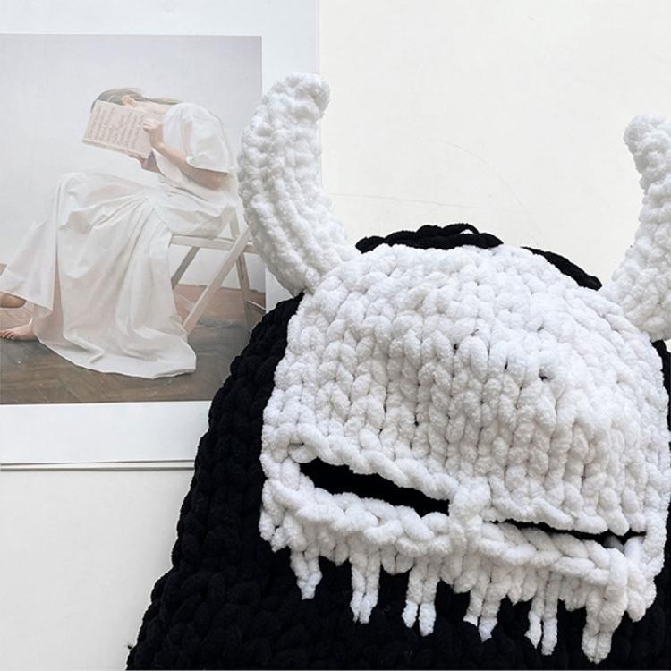 Devil Horn Face Cover Hat Knitted Balaclava Caps for Adult Teens Winter Warm Hat Adult Halloween Cosplay Costume Headwear