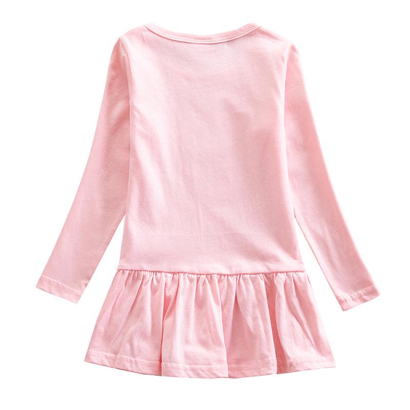 Korean Style Girls' Cartoon Long Sleeve Princess Dress - Mesh Skirt (Spring & Autumn 2026)