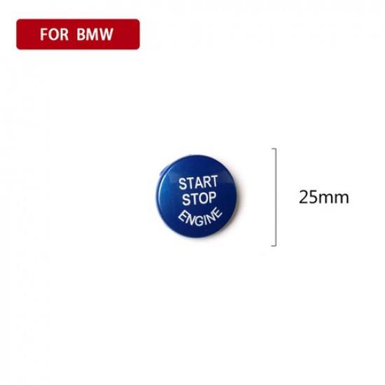 Blue Engine Start Stop Button Replace Cover For BMW 3 Series E90 E92 E93 E60 X5