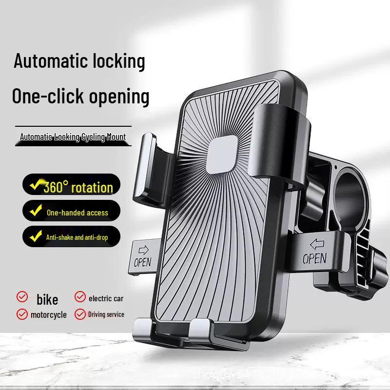 Shockproof Mobile Phone Holder for Scooters, Motorcycles, Bicycles - Ideal for Food Delivery Riders