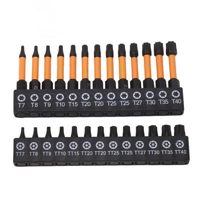 26Pcs Screwdriver Bit Star S2 Alloy Steel 14in Hex Shank Screwdriver Bit for Maintenance