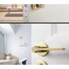 Bedroom Split Door Lock Room Wooden Door Mute Golden Door Handle Indoor Household European Bathroom Universal Door Lock