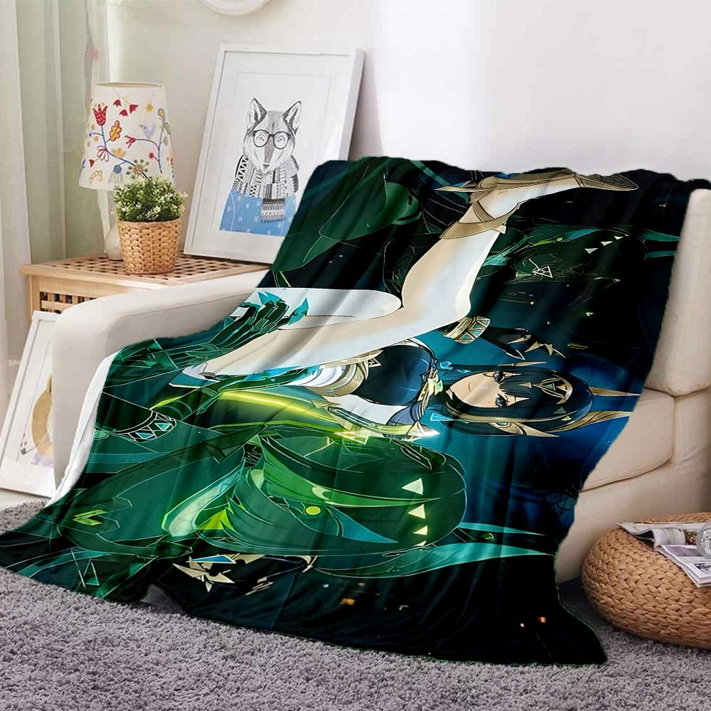 1Pc Fantasy Forest Guardian Flannel Blanket, Soft And Comfortable, Casual Warm, Camping Travel, Christmas, Halloween Xmas Gift Es140