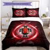 Set Biancheria da Letto Stampata Calcio Portogallo 3 Pezzi Set Copriletto Traspirante Accogliente come Regalo per la Casa Nuova o per le Feste
