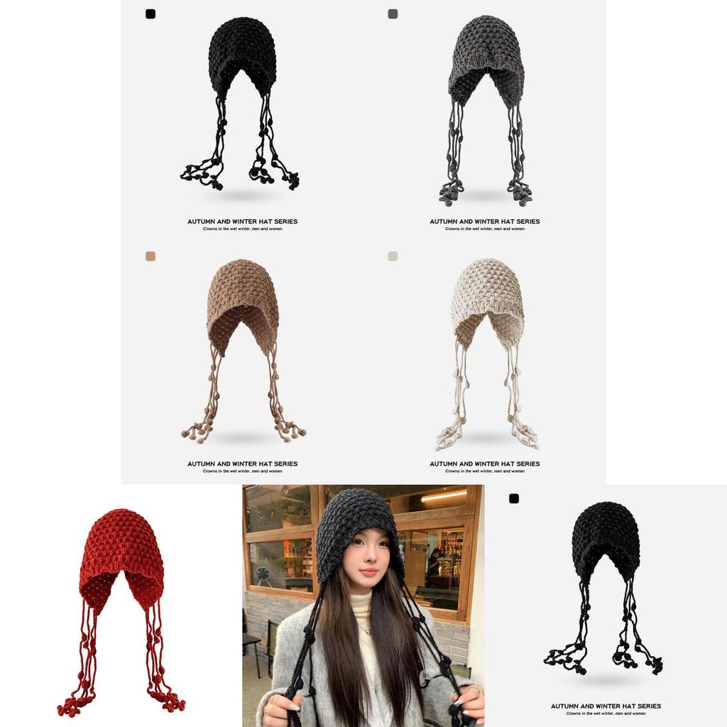 Autumn Winter Felt Cap For Women Handmade Windproof With Embroidered Text