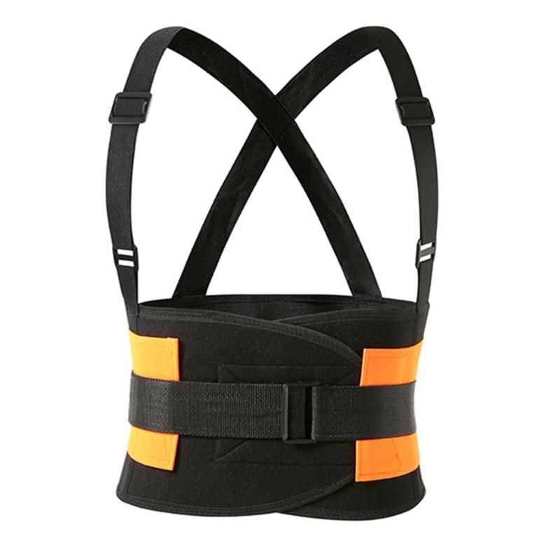 

Adjustable Work Belt With Two Shoulder Belt For Back Support Heavy weight Waist Belt Laborers L чорний/помаранчевий