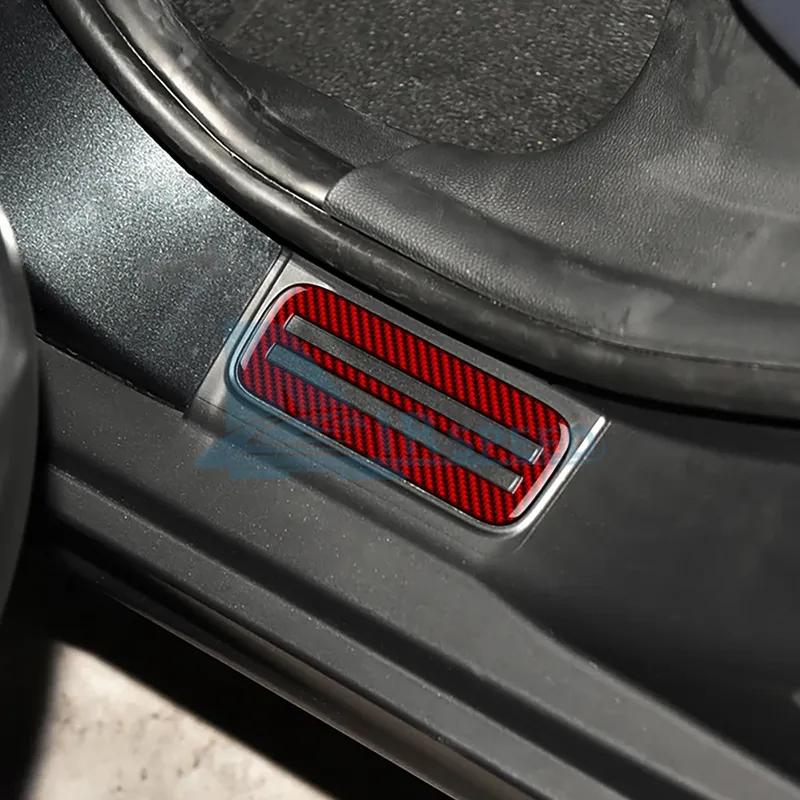 Real Soft Carbon Fiber Car Door Sills Protector Sticker for BMW Mini Cooper F65 2024 2025 Accessories Decal Styling