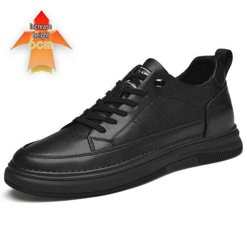 Men s White Breathable Height-Increasing Sneakers - Korean Style, 6CM Boost, Casual Sports Trendy Shoes Size 41