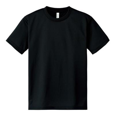 [Glimmer] T-Shirt UV Protection - Sweat-Wicking Quick-Drying Dry Mesh T-Shirt 4.4oz [Men's] Black L