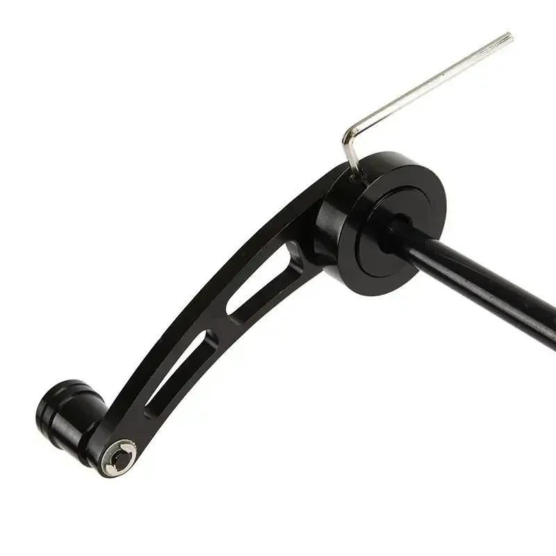 2Pcs Universal Car Window Rocking Handle Riser Winder Aluminum Alloy Winder Handle Crank Riser Kit Silver/Black