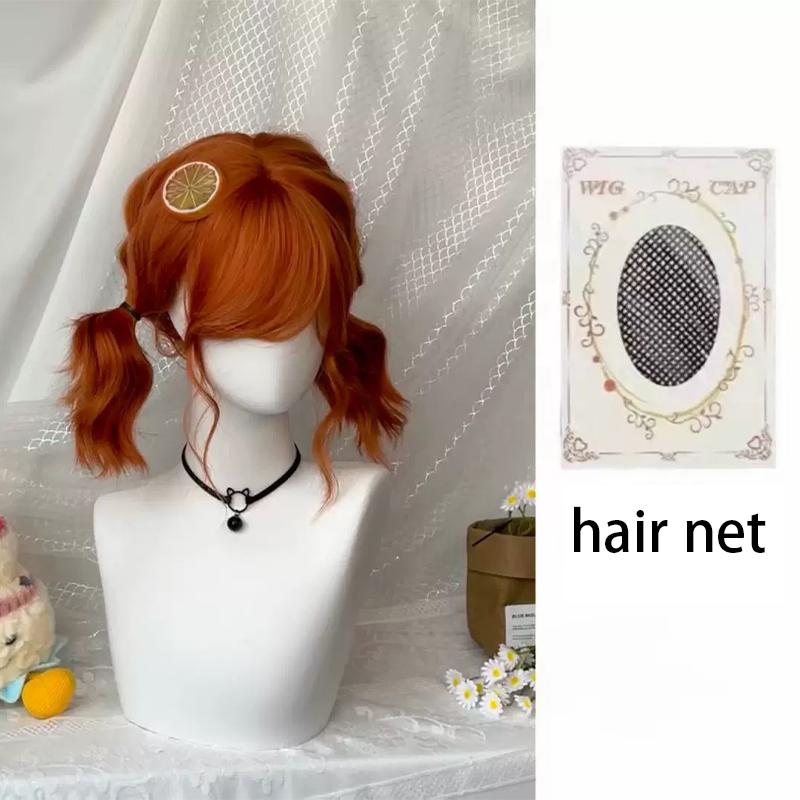 Женский модный пушистый парик, японский оранжевый парик для косплея, короткий кудрявый парик оранжевый