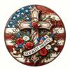 American Flag Metal Wall Art Decor, Patriotic Steel Poster for Home