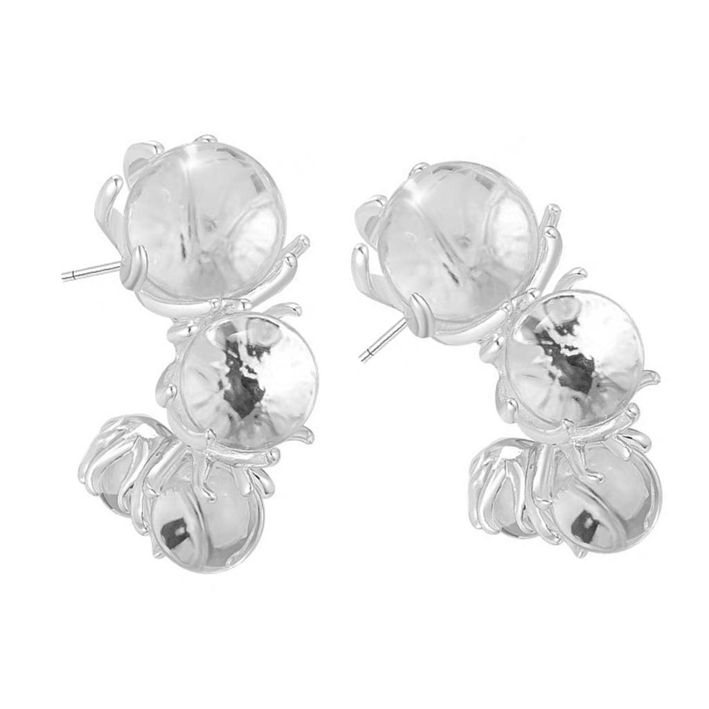 Elegant Clear Bead Earrings for Women Simple Design Lightweight and Comfortable Perfect for Daily Wear or Special Occasions