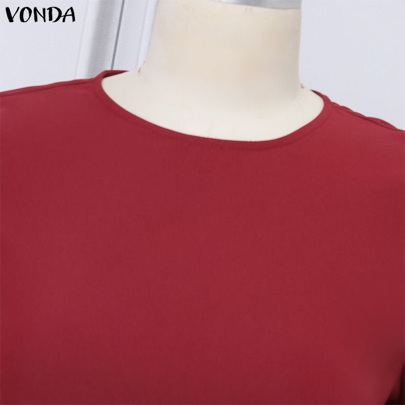 VONDA Elegant Sets Two Pieces Women Half Sleeve Irregular Blouse and Pants Casual Outfits