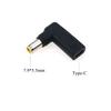 TypeC Female To Dc Laptop Power Adapter Connector Elbow Plug Compatible With For Lenovo Asus Hp Dell Acer - Charging Accessories